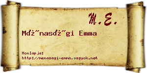 Ménasági Emma névjegykártya