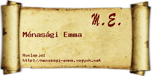 Ménasági Emma névjegykártya